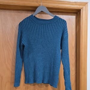 Jessica Simpson Blue Ribbed Sweater
